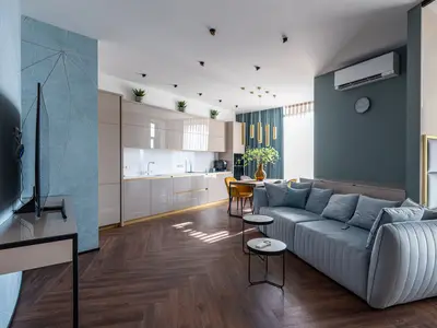 Bright open-plan living space